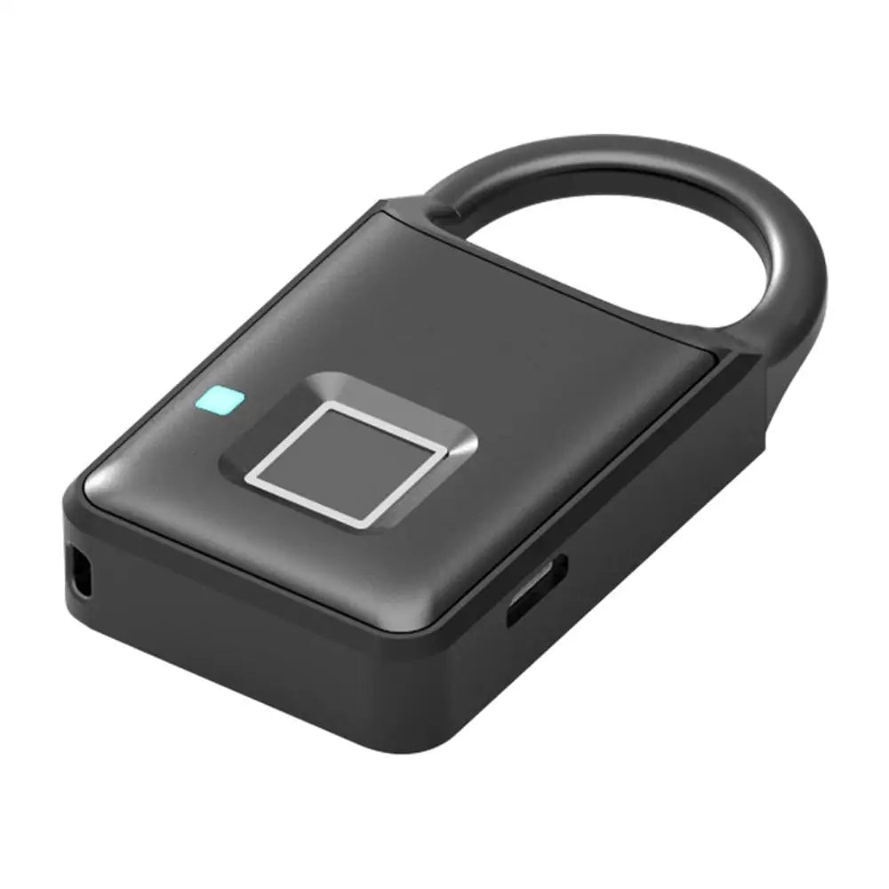 Fingerprint Lock Smart Padlock Thumbprint Door Padlocks Portable Anti-Theft Fingerprint Lock for Bag Drawer Suitcase