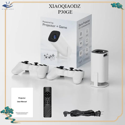 XIAOQIAODZ 4K Mini Portable Projector P30 Game Home Theater LED 8K 1080P Android Smart Video Pocket Wifi BT Cinema HD