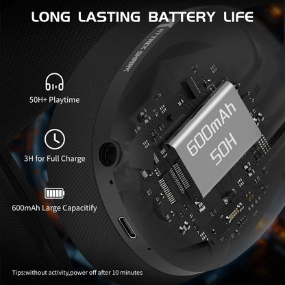 ATTACK SHARK L80 180g Ultra-Light Gaming Headset, Pluggable Microphone, Wired/Bluetooth/2.4G Wireless, 5.1 Channel Stereo Sound