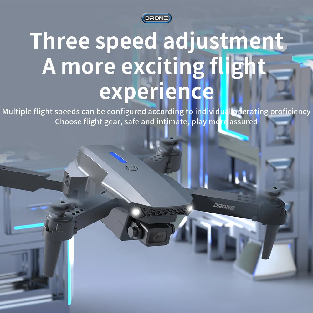 KBDFA 2025 E88 Professional Wide Angle RC Dron HD 8K Camera Mode Foldable Helicopter Aircraft Quadcopter Drone Kid Gift Toys