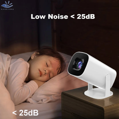 XIAOQIAODZ 4K Mini Portable Projector P30 Game Home Theater LED 8K 1080P Android Smart Video Pocket Wifi BT Cinema HD