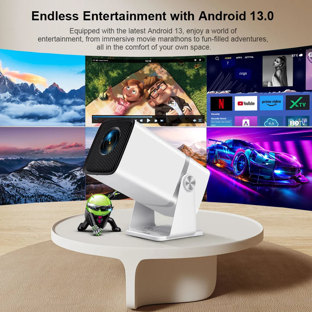 ThundeaL Mini HD Projector TD80W PK HY320 HY300 4K Android 13 WiFi Full HD 1920 x 1080P Home Cinema 3D Portable Beam Projector