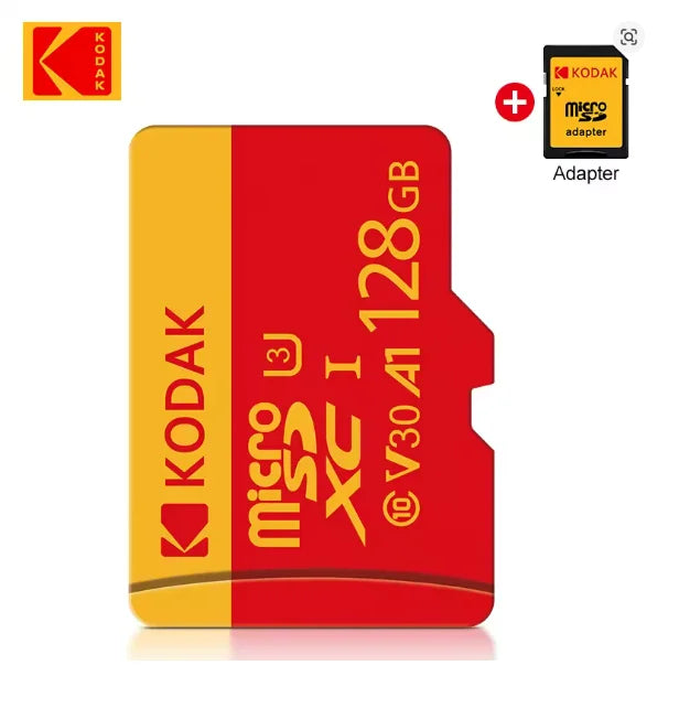 KODAK MicroSD Memory Card 256GB Recorder Storage High Speed 128GB monitoring SD Card 64GB 32GB TF Gaming Microsd Class10 U3 V30