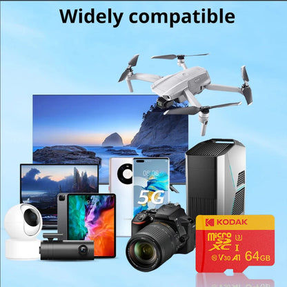 KODAK MicroSD Memory Card 256GB Recorder Storage High Speed 128GB monitoring SD Card 64GB 32GB TF Gaming Microsd Class10 U3 V30