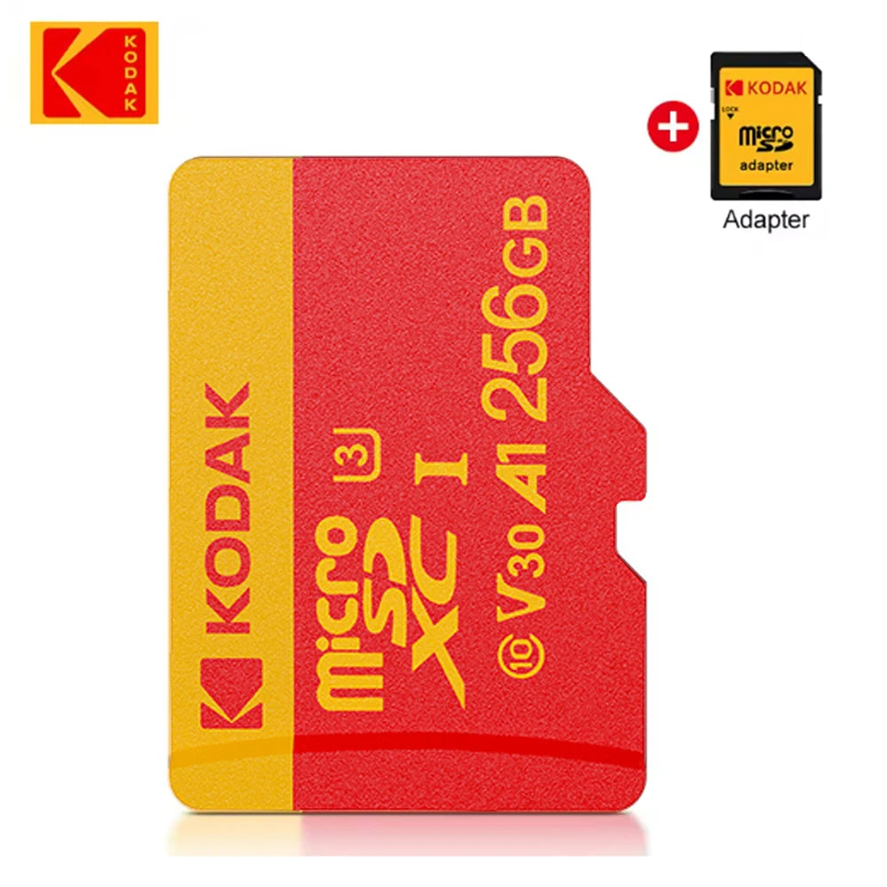 KODAK MicroSD Memory Card 256GB Recorder Storage High Speed 128GB monitoring SD Card 64GB 32GB TF Gaming Microsd Class10 U3 V30