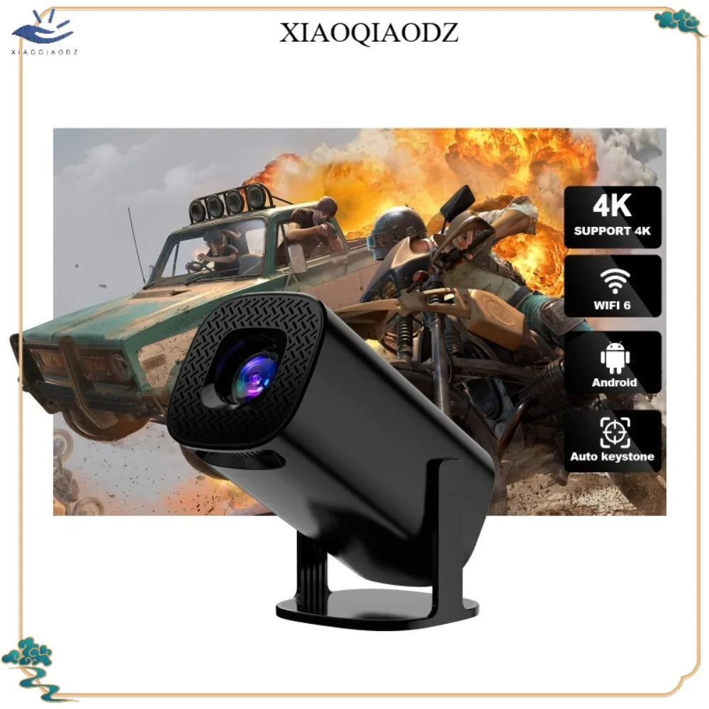 XIAOQIAODZ 4K Mini Portable Projector P30 Game Home Theater LED 8K 1080P Android Smart Video Pocket Wifi BT Cinema HD