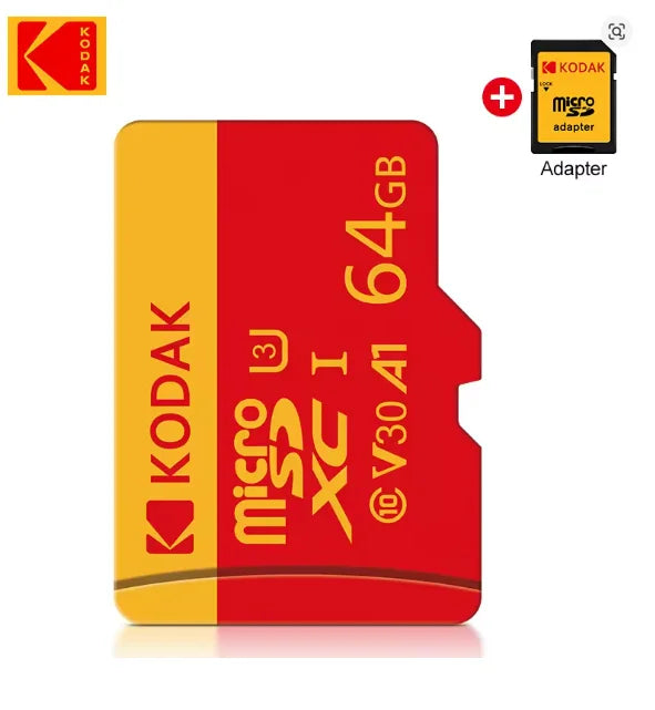 KODAK MicroSD Memory Card 256GB Recorder Storage High Speed 128GB monitoring SD Card 64GB 32GB TF Gaming Microsd Class10 U3 V30